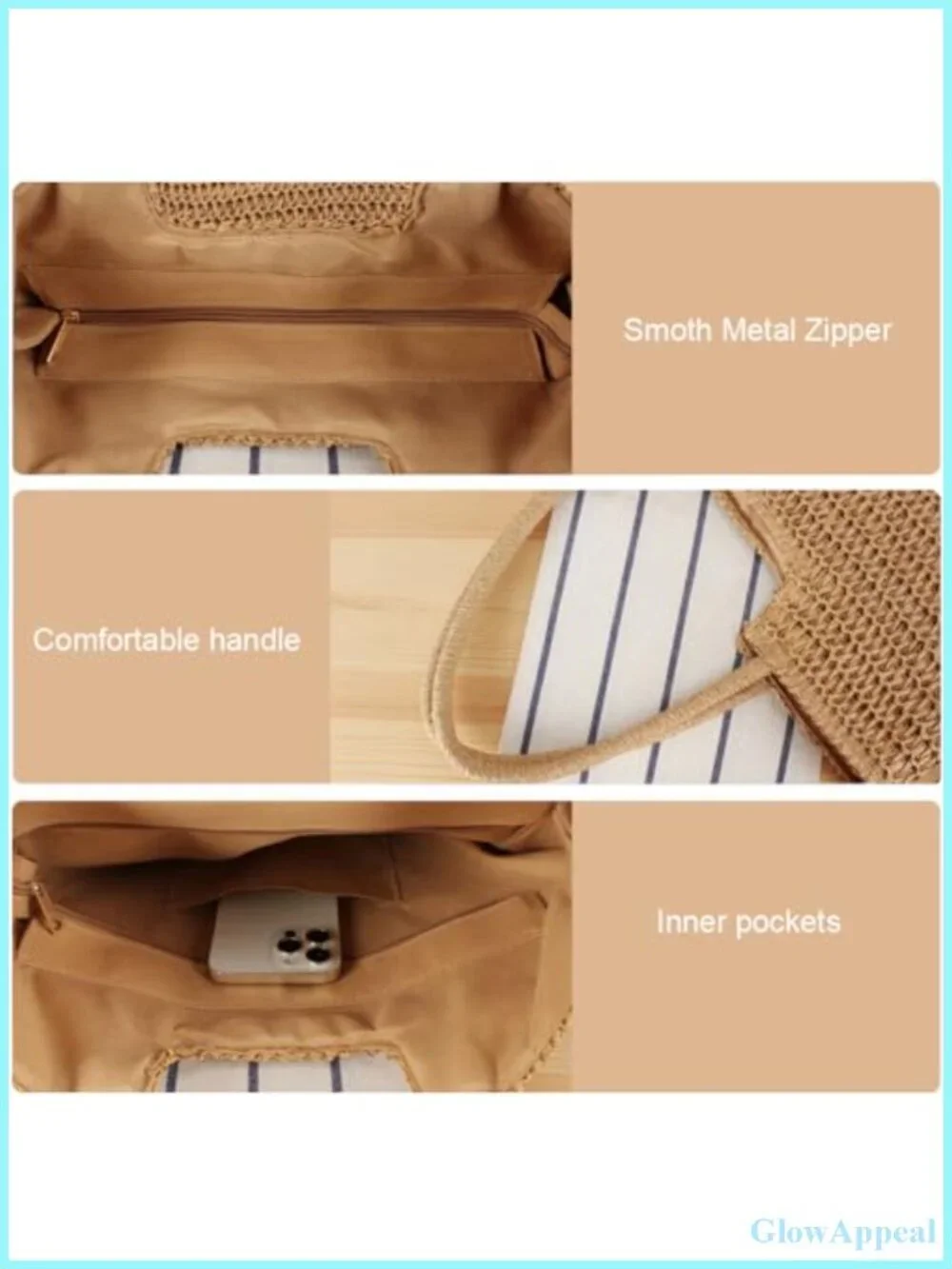 Straw Beach Tote Bag for Women Summer Woven Shoulder Hobo Purse